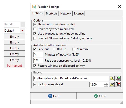 PasteItIn Pro с версией сети 1.8.5