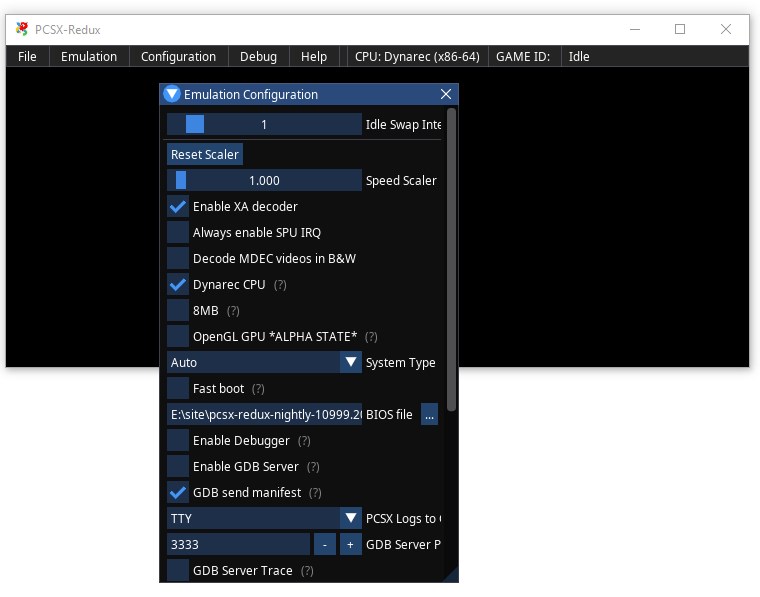 PCSX-Redux версии 11227