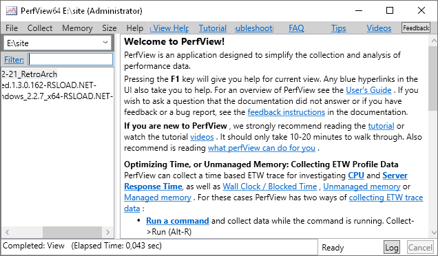 PerfView 3.1.18 для 64-bit систем