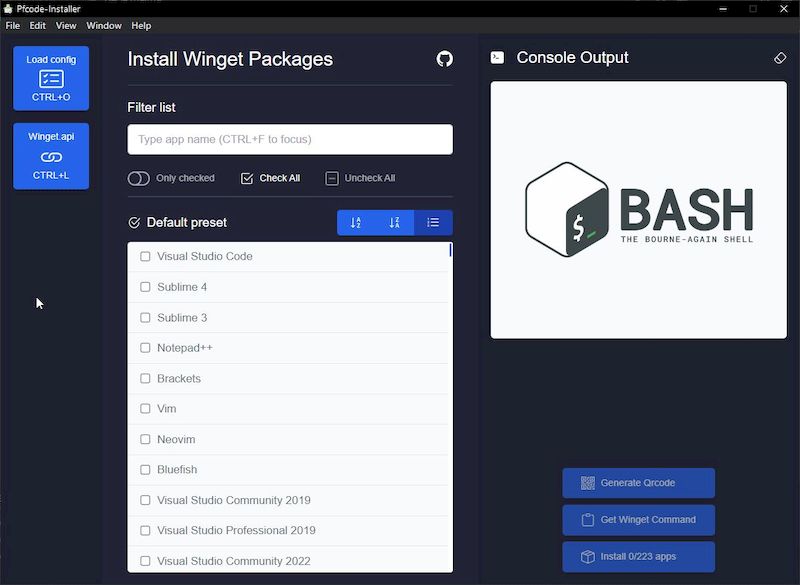 Установщик Pfcode версии 1.0.0