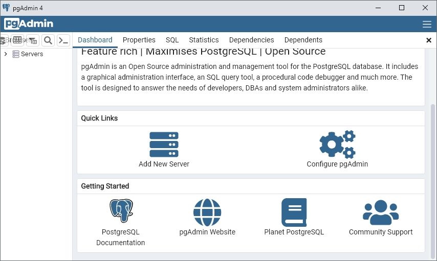 pgAdmin 4 версии 8.14