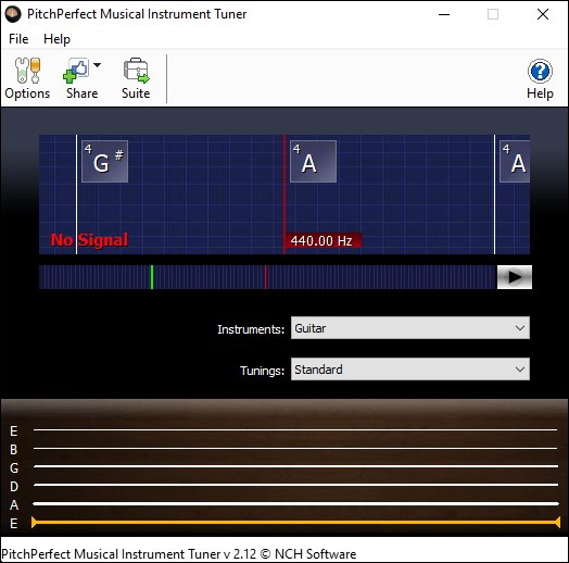 Точный настройщик музыкальных инструментов и гитар PitchPerfect 2.12