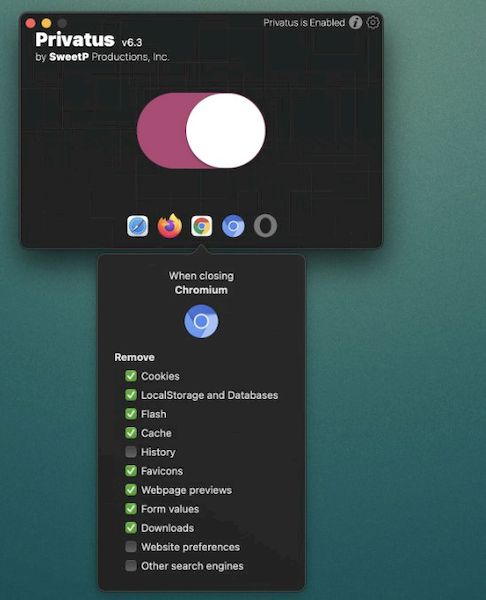 Privatus версия 7.1.2 для macOS