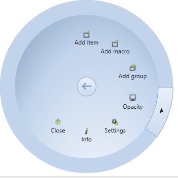 Радиальное меню версии 1.8.0.0