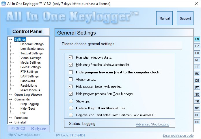 Relytec Все-в-одном Кейлоггер 5.3