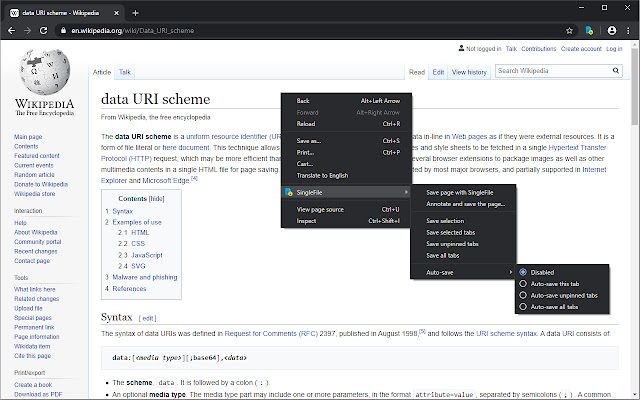 SingleFile: 1.22.76 для Chrome и 1.22.39 для Firefox