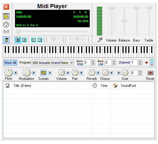 SoundFont Midi Player версии 6.1 для x64-bit