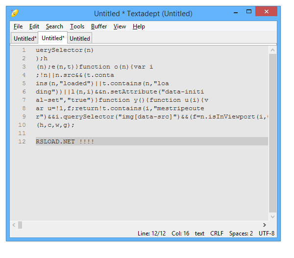 Textadept версия 12.5