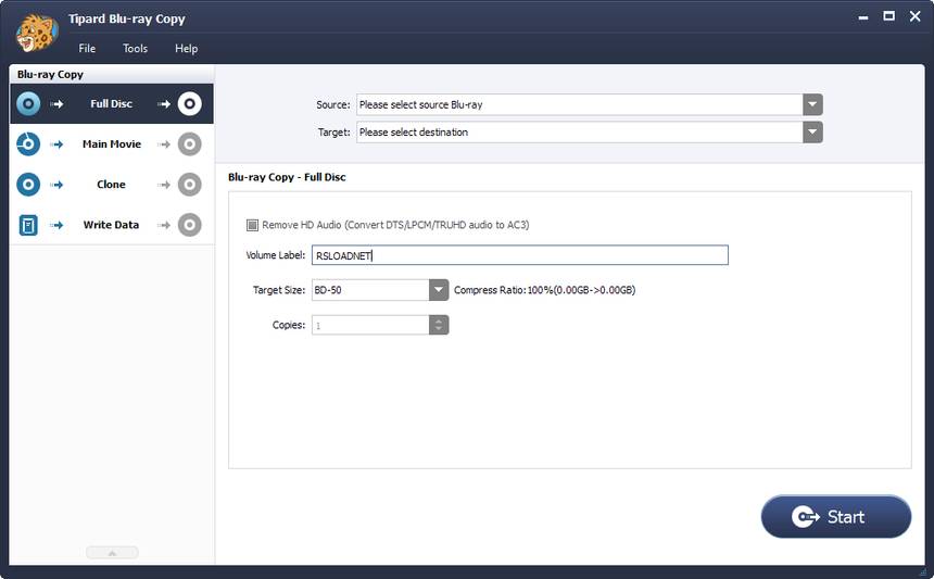 Tipard Blu-ray Copy 7.1.90 с портативной версией