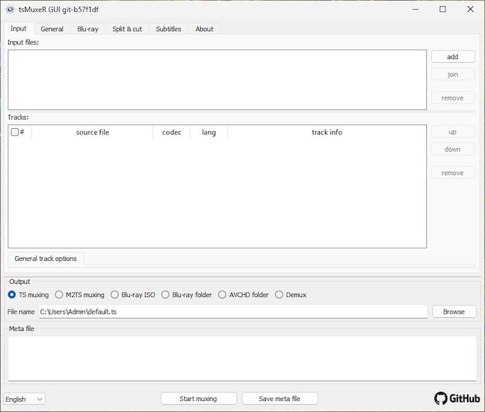 Ночная версия tsMuxeR x64 от 23 июня 2023 года
