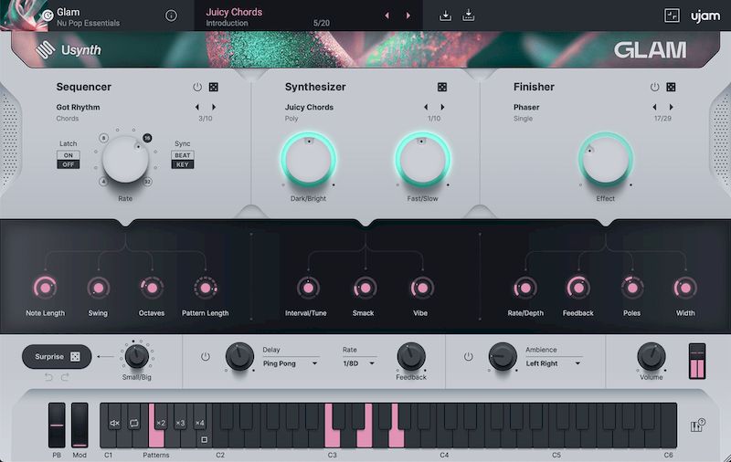 UJAM Usynth GLAM версия 1.0.0