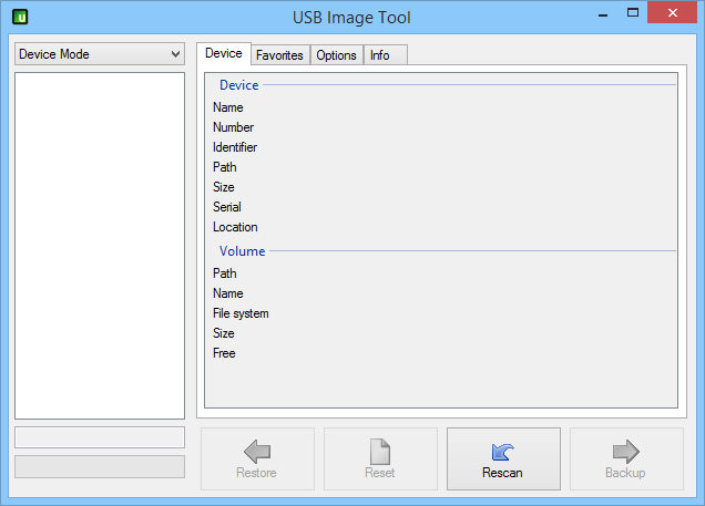 USB Image Tool 1.90 с русским интерфейсом