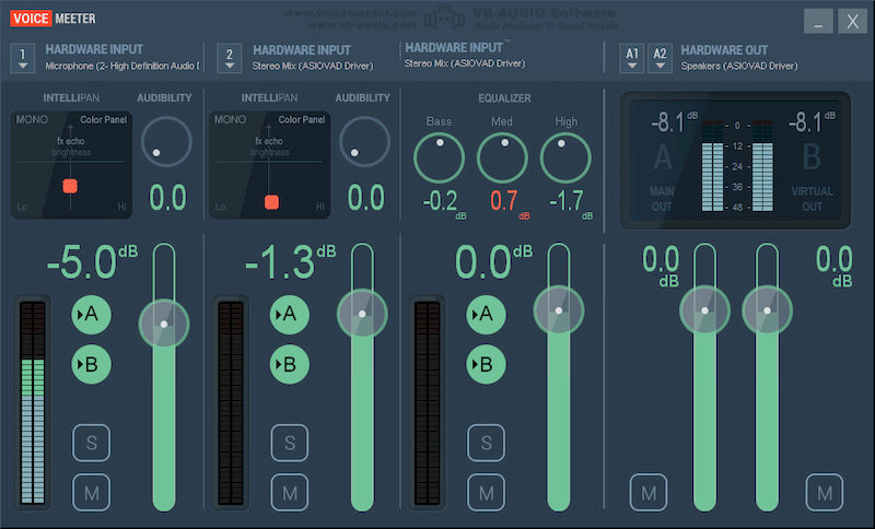 VoiceMeeter версия 1.0.8.2
