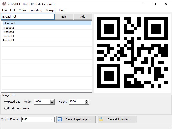 VovSoft Генератор Массовых QR-Кодов 2.0