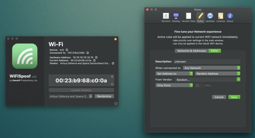 WiFiSpoof 4.0.9 для macOS