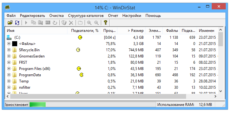 WinDirStat версии 2.1.1