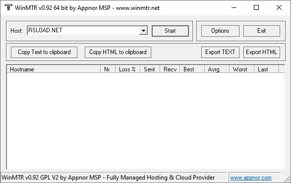 0.92 программы WinMTR