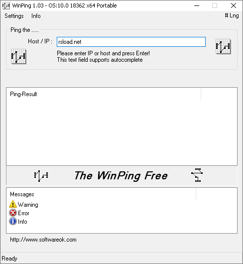WinPing 2.68 для x64 в портативной версии