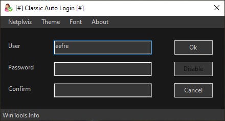 WinTools Classic Auto Login версия 1.0.0.1