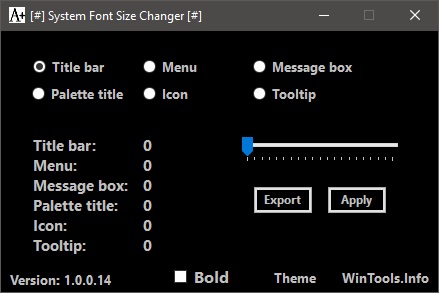 WinTools Font Size Converter 2.1.0.16