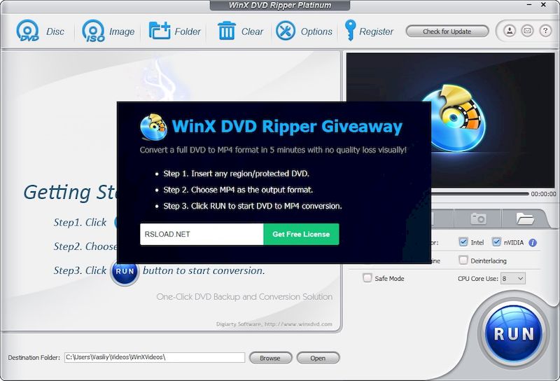 WinX DVD Ripper Platinum 8.21.0 / Получите бесплатную лицензию!