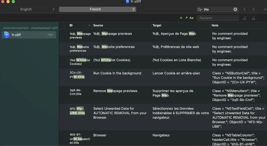 Редактор Xliff 2.13 для macOS