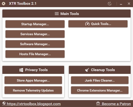 XTR Toolbox версии 2.1