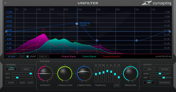 Zynaptiq UNFILTER версия 1.5.0