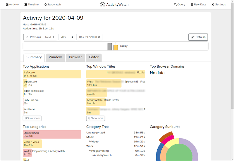 ActivityWatch версия 0.13.1