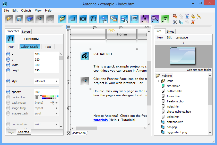 Antenna Studio для веб-дизайна 8.1 x64