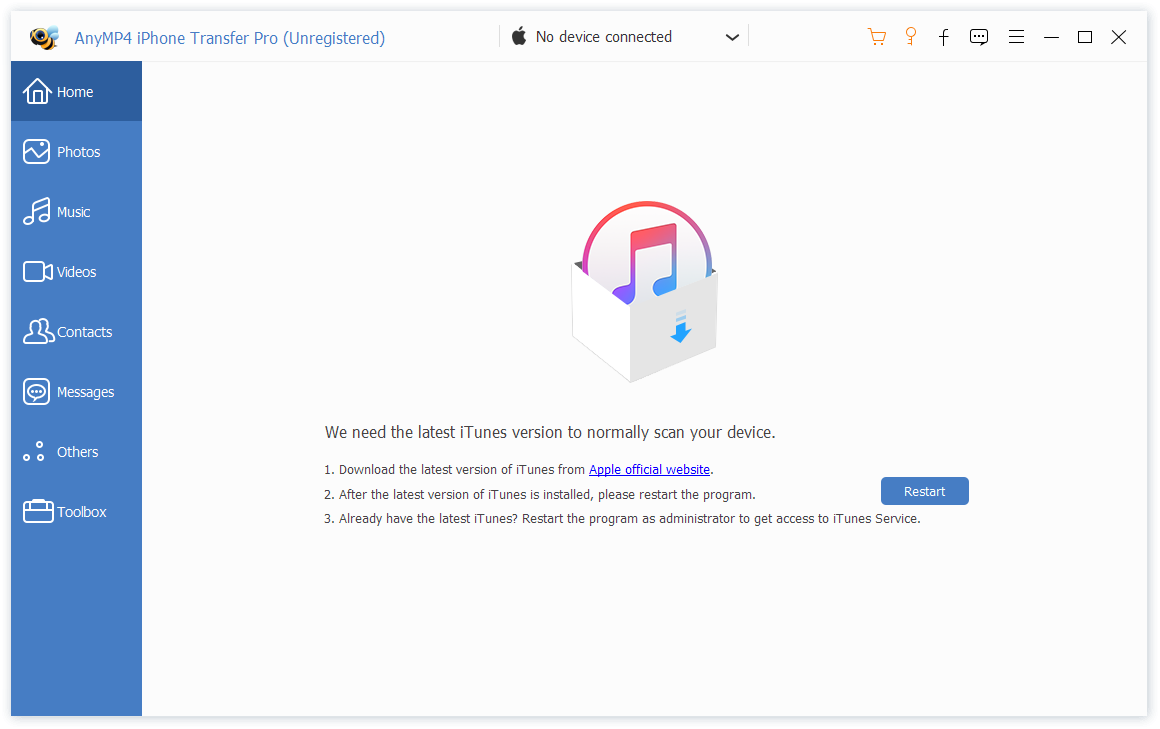AnyMP4 iPhone Transfer Pro версии 9.2.20 и 9.0.72 для macOS