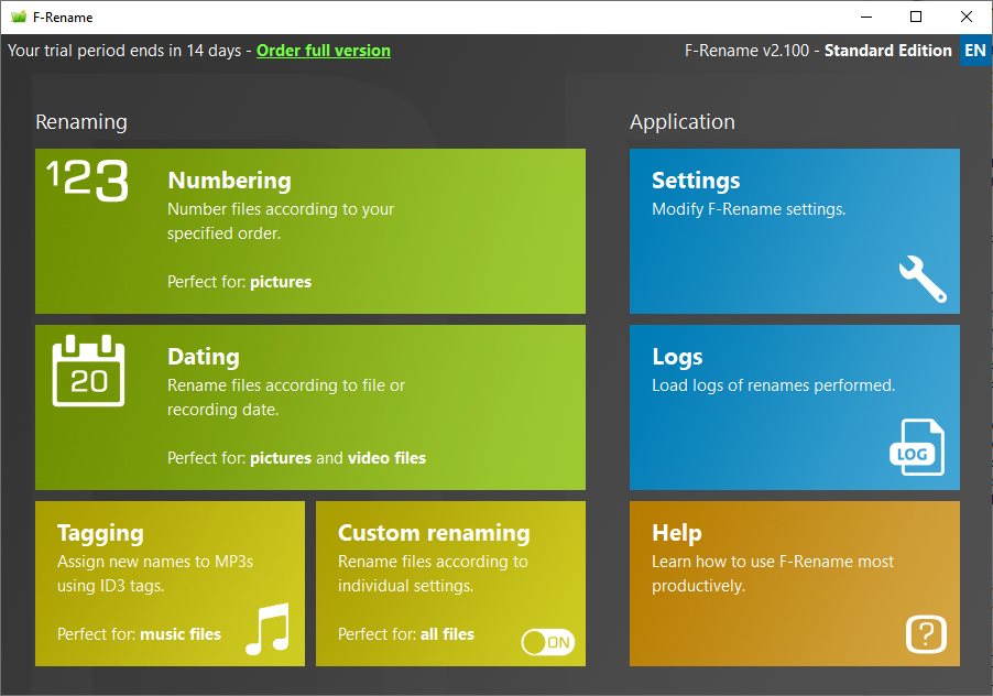 ASCOMP F-Rename 2.108 Pro + Репак + Русский языковой пакет