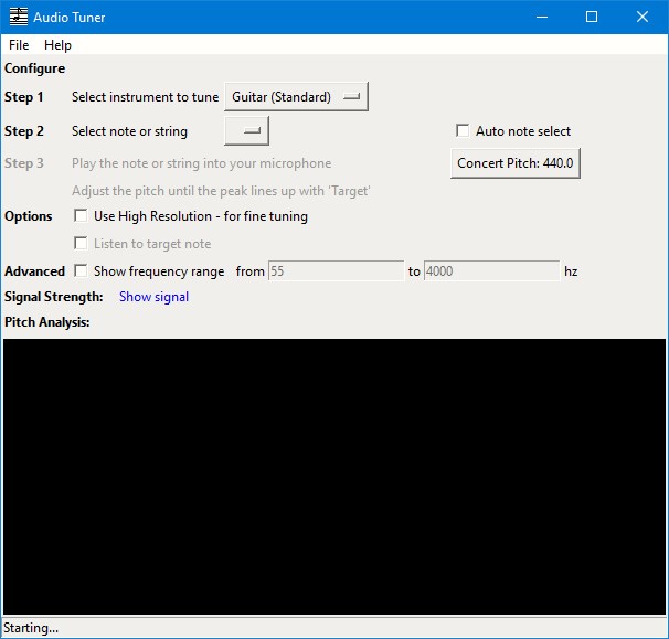 Аудио Тюнер версии 1.7