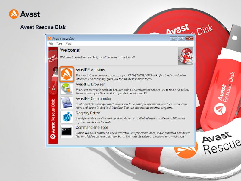 Avast Rescue Disk версии 24.7.9311