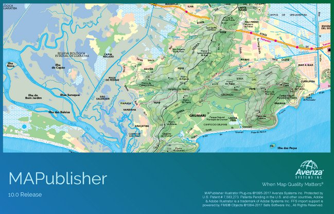 Avenza MAPublisher для Adobe Illustrator версии 11.3.2 для MacOS