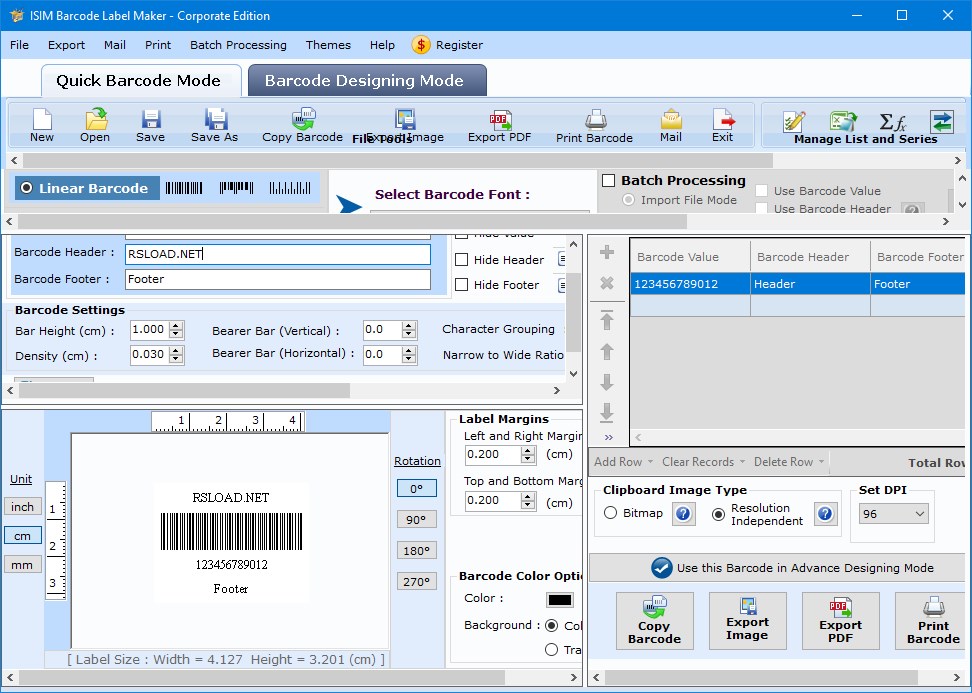 Корпоративная версия программы для создания ярлыков с штрих-кодами 10.1.3.6