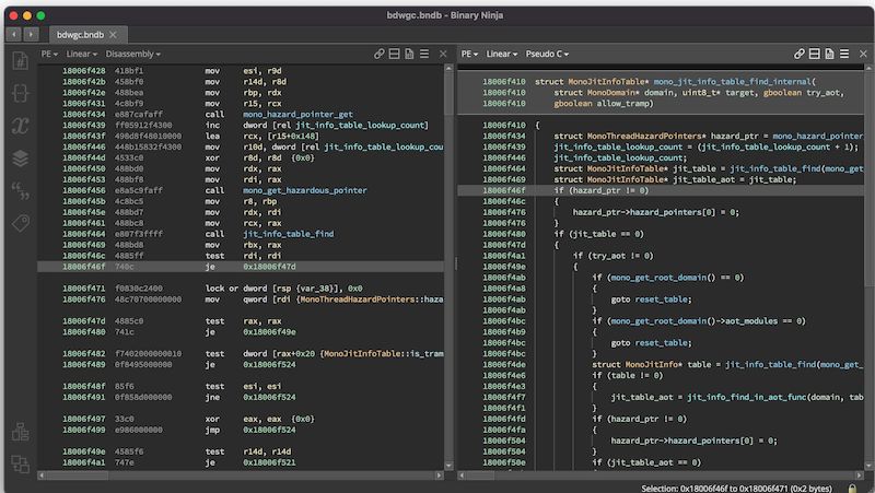 Binary Ninja версии 4.1.5902 для macOS