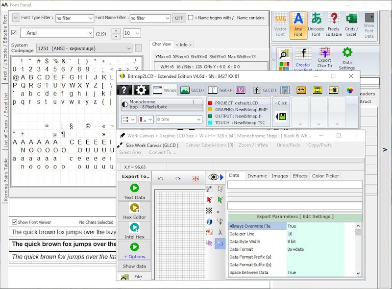 Bitmap2LCD Расширенное Издание 4.8a + Портативная Версия