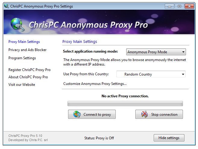 ChrisPC Anonymous Proxy Pro 9.24.0308 с русским интерфейсом и портативной версией