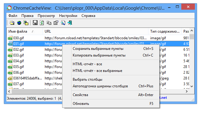 ChromeCacheView 2.51