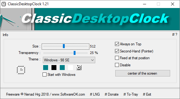 ClassicDesktopClock версия 4.44