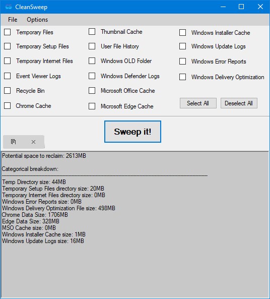 CleanSweep версия 3.0 Бета 2