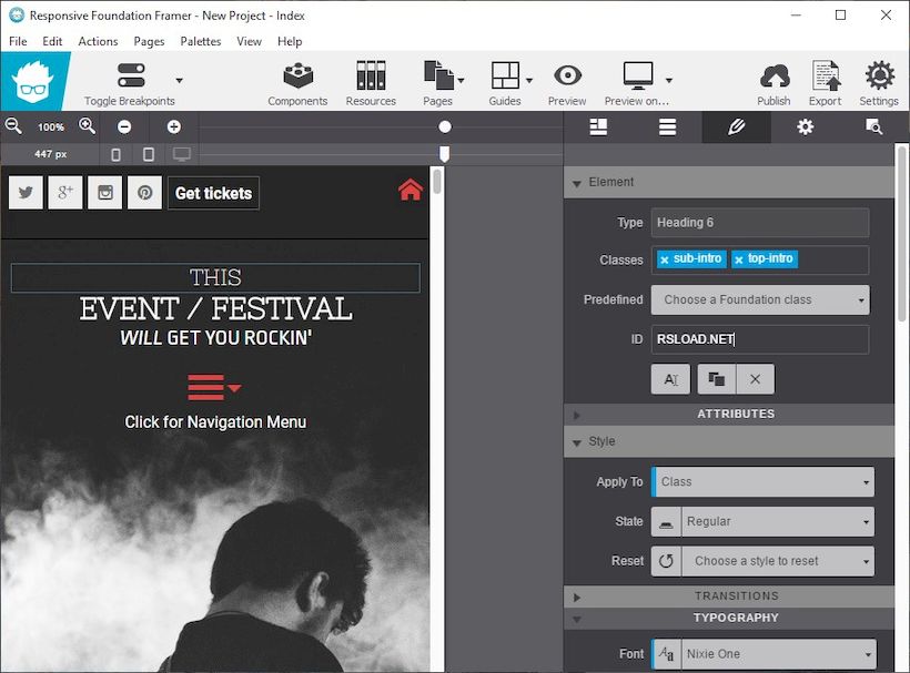 CoffeeCup Responsive Foundation Framer версия 2.5.560