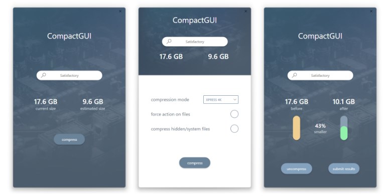 CompactGUI версии 3.4