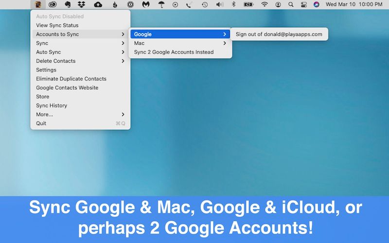 Contacts Sync Pro версия 8.3.3 для macOS