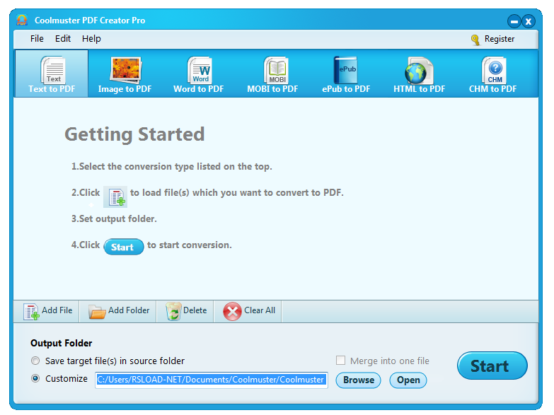 Coolmuster PDF Creator Pro version 2.6.26