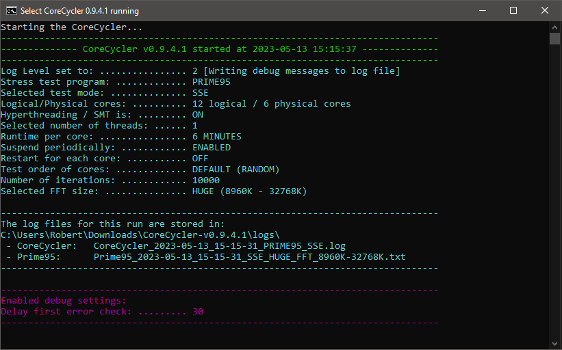 CoreCycler до версии 0.9.5.0