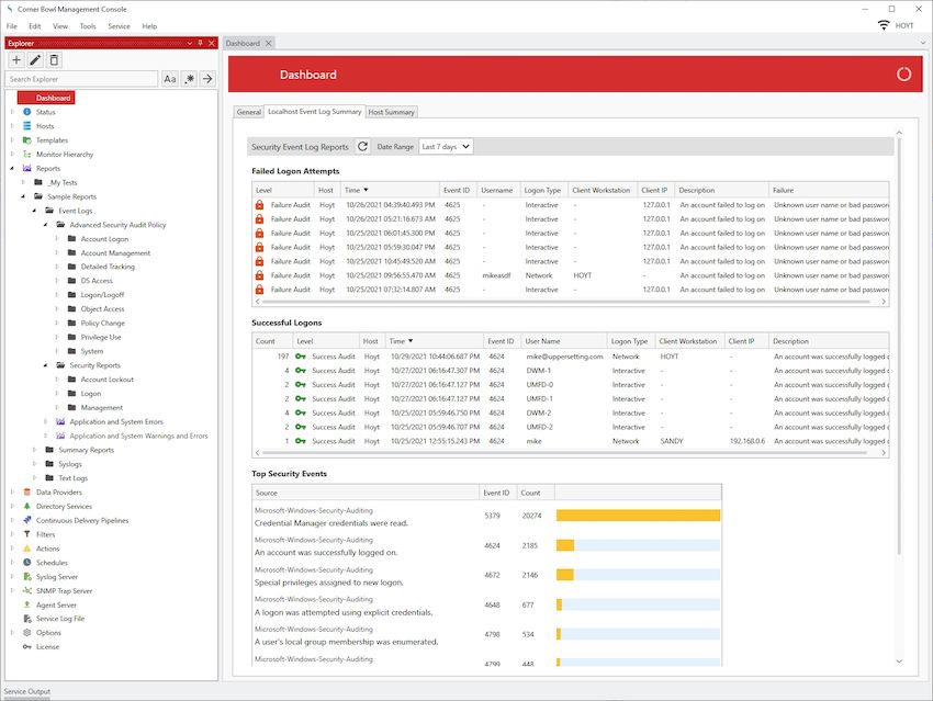 Менеджер Corner Bowl Server версии 23.0.0.214