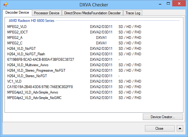 DXVA Checker 4.6.1 и портативная версия