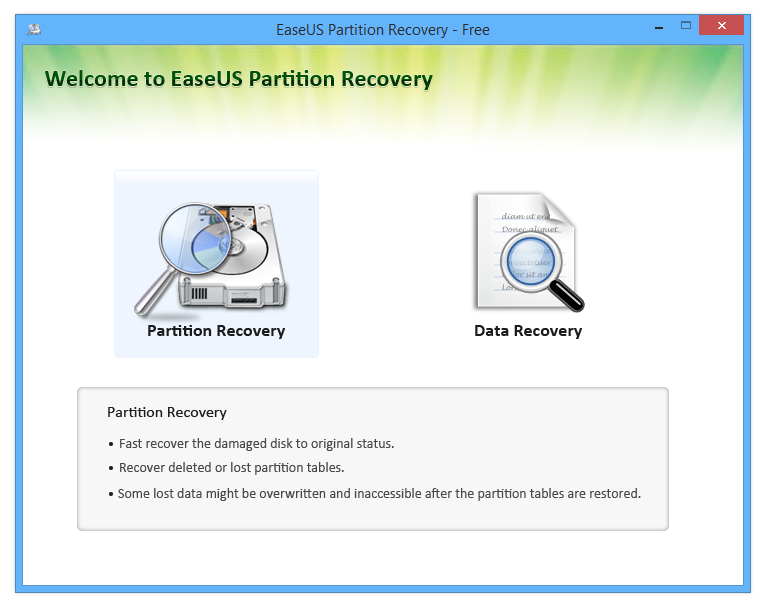 EASEUS Partition Recovery версия 9.1.0